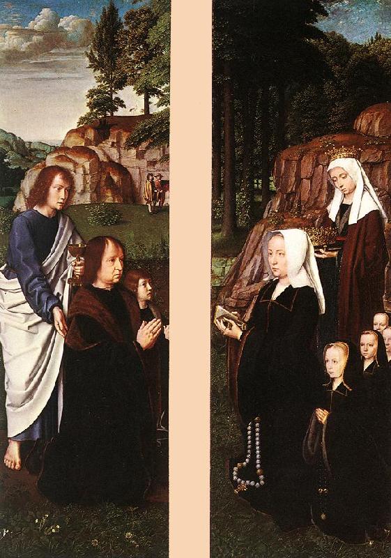 DAVID, Gerard Triptych of Jean Des Trompes (side panels) dfg oil painting image